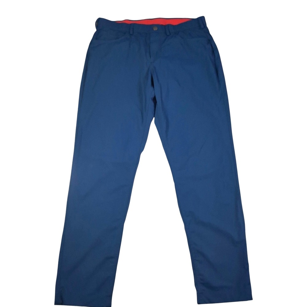 REDVANLY Kent Performance Golf Pants Mens XL Dark Royal Blue 5-Pocket Hybrid